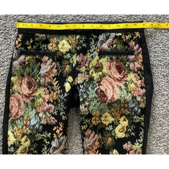 Blank NYC Floral Tapestry & Faux Leather Pants - Picture 8 of 11